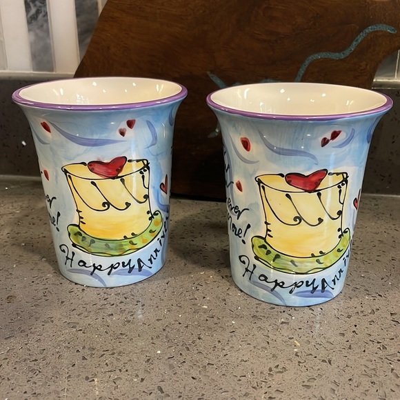 Pair of Julia Junkin Certified International Growing Hearts Anniversary … - Picture 3 of 9